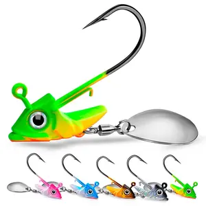 1pcs Lure Lead Head Hook with Hook, 7g/10g/15g Soft Fish Weight Anti-Bottom Fishing Hooks, Bass Casting Accessories