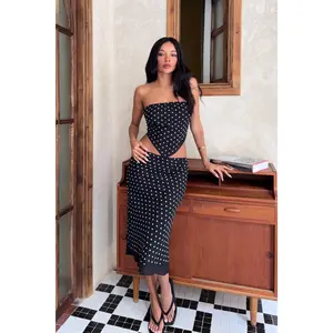 Polka Dot Midi Skirt