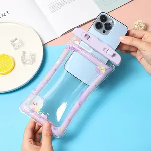 Cute Cartoon Pattern Phone Waterproof Bag, 1 Count Floating Phone Case, Waterproof Phone Holder for Outdoor Swimming, Swimming Accessories