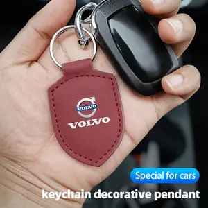 Leather Keychain Car Keychain Horseshoe Buckle Jewelry For Volvo XC90 V90 V60 XC60 V40 EC40 EX40 S80 S60 S90 C40 XC40 V70 XC70 C30 C70 EX90 Rdesign