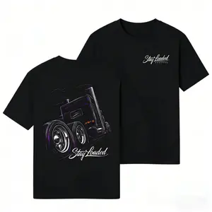 Graphic T-shirt "Stay Loaded" Neon Truck Tee, Bold Rig Bright Spirit, Your Passion Lit Up and Worn Proud, TikTok Shop Deals, Unisex Summer Casual Graphic Tee, Trendy Streetwear Top
