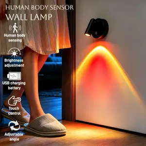 LED Spotlights, Motion Sensor Wall Lights, USB Rechargeable, Magnetic Installation, Adjustable Brightness, Touch Control, Warm & Colorful Light Options, Led Night Light
