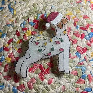 Show goat Christmas car freshie