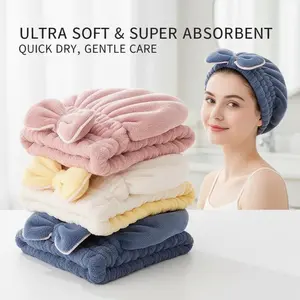 3PC Microfiber Hair Towel Caps, Extrame Soft & Ultra Absorbent, Fast Drying Hair Drying Caps Towel Turban Wrap for Wet Hair Women Light Shiny SpringStatements