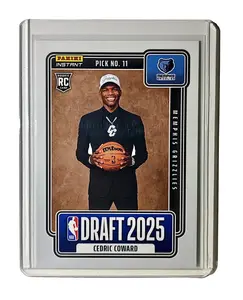 Cedric Coward Rookie 2025-26 Panini NBA #11 Draft Night Card Memphis Grizzlies