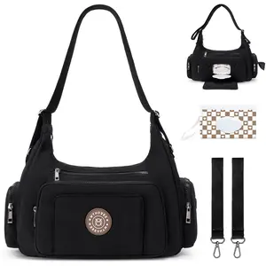 Myhozee Women's Large Puffer Crossbody Bag - 22L Lightweight Mommy Bag, Multi-Functional Diaper Tote, Shoulder Messenger with Multiple Pockets, Wipes & Trash Dispenser, Everyday Purse, Multi-Functional Diaper Bags