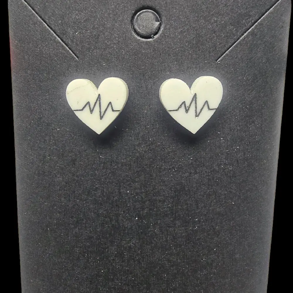 247) Nurse Heartbeat Stud Earrings!