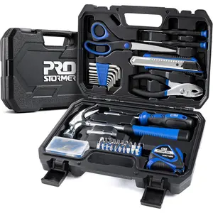 93-Piece Tool Kit, Basic Household Repair Tool Set with Toolbox Storage Case, Small Starter Tool Box Kit for Homeowners and College Students