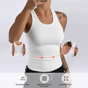 ChicMe Women U-Neck Tummy Control Compression Tank Top Seamless Camisole Body Shaper Tanks for Women