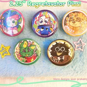 5 Ops (NOT COMBO 5) Regretevator Button Pins - Pilby , Gnarpy , Bive , Split , Prototype , Scag Pins