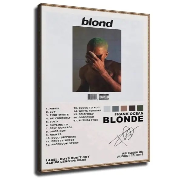 Frank Ocean Album cover wooden frame “16L x 20W”