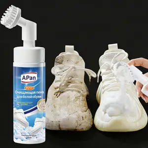 150ML Foam Cleaner for Sneakers, Built-In Brush Head, Quick Stain Removal, No Water Needed, Suitable for Sports Shoes & Mesh Shoes Care, Shoes Cleaning Agent, Footwear Cleaner