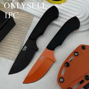 New Portable Jungle Fixed Blade Knife with Sheath 8CR13MOV Blade, G10 Handle Outdoor Survival Knife for Mountaineering, Rescue, Hiking, Fishing, EDC Tool, Emergency Tool