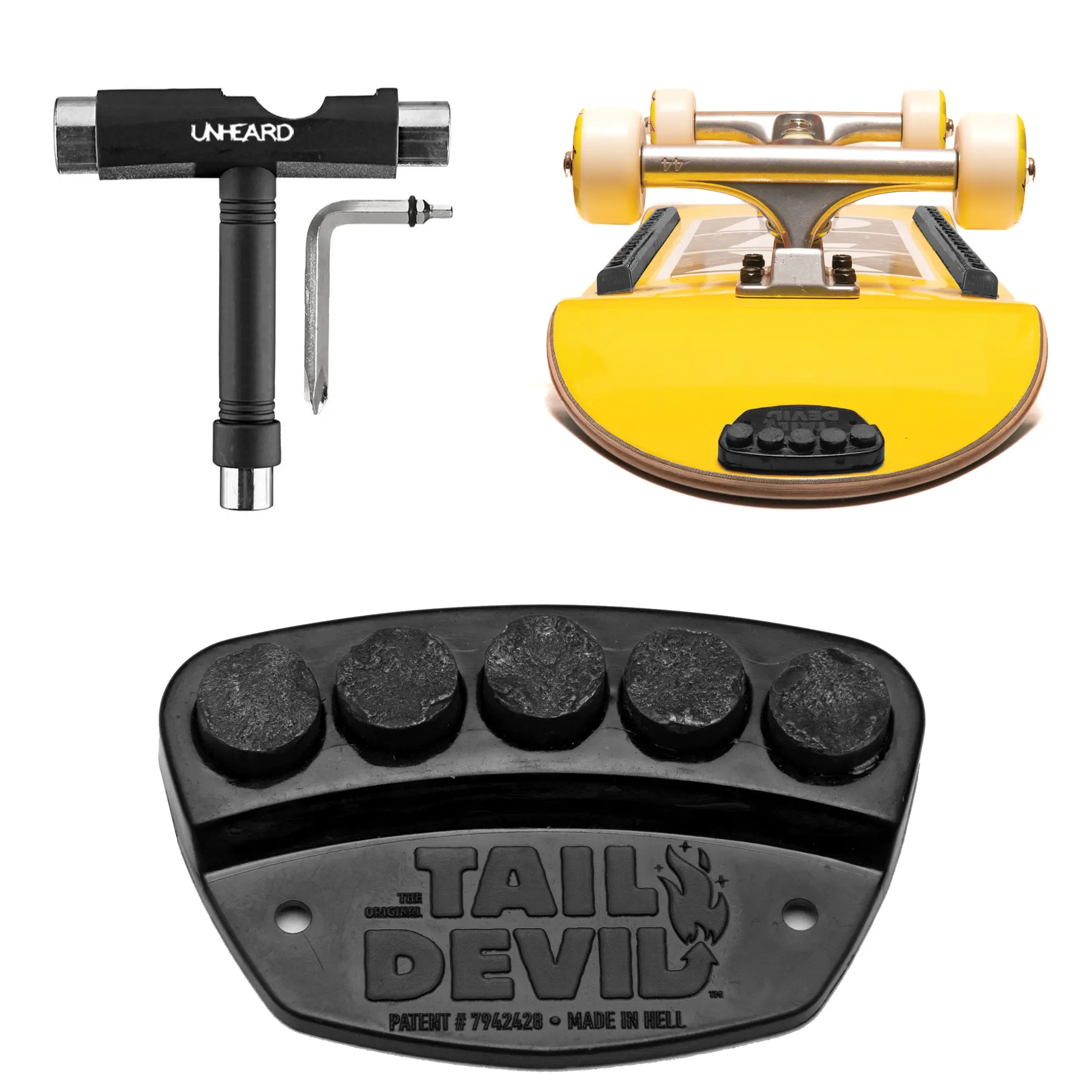The ORIGINAL Tail Devil with T-Tool | Skateboard Spark Plate