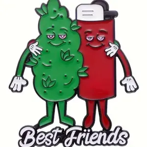 Funny Best friends enamel pin