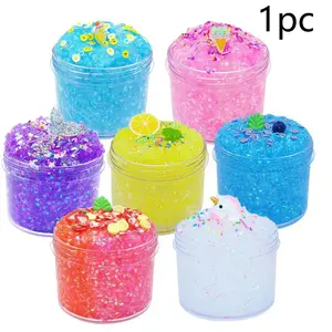 70ml Slime Transparent Crystal Mud Fruit Animal Color Mud Slime Set Slime New Style Sensory Bundle