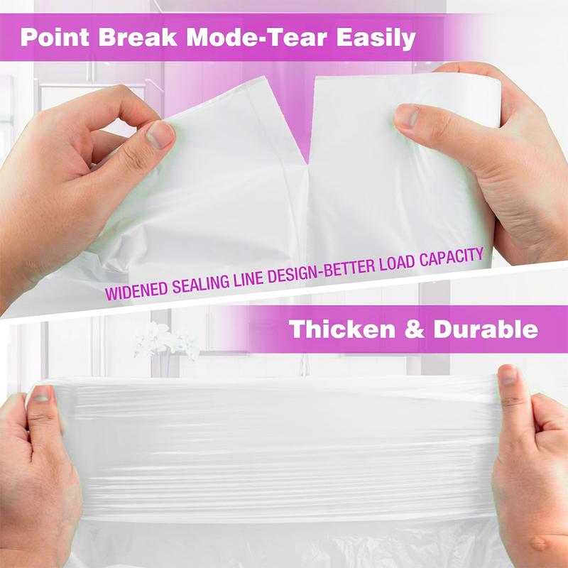 170 Count Xtratuff 13 Gallon Kitchen Trash Bags with Flap Ties - Heavy Duty Garbage Bags for Home Office Bathroom - White
