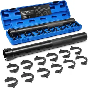 Inner Tie Rod Installation Kit, Includes 12 Crowfoot Adapters, Durable 1/2 Inch Drive Tube for Efficient Removal, Crafted from Robust Steel, Ideal for Automotive Maintenance, Home car repair, rack free
