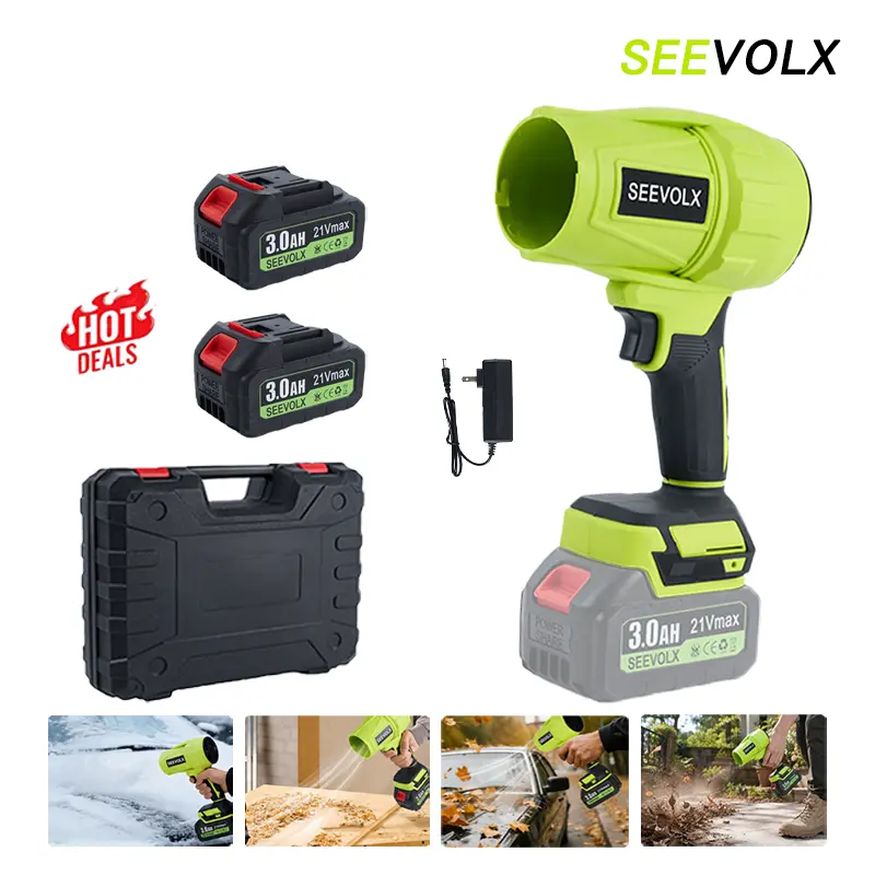 SEEVOLX Turbo Jet Leaf Blower, Car Drying After Wash, Handheld Snow Blower, Cordless Turbo Power Air Duster, Good Choice For Gifts, Home Improve, Garden Maint