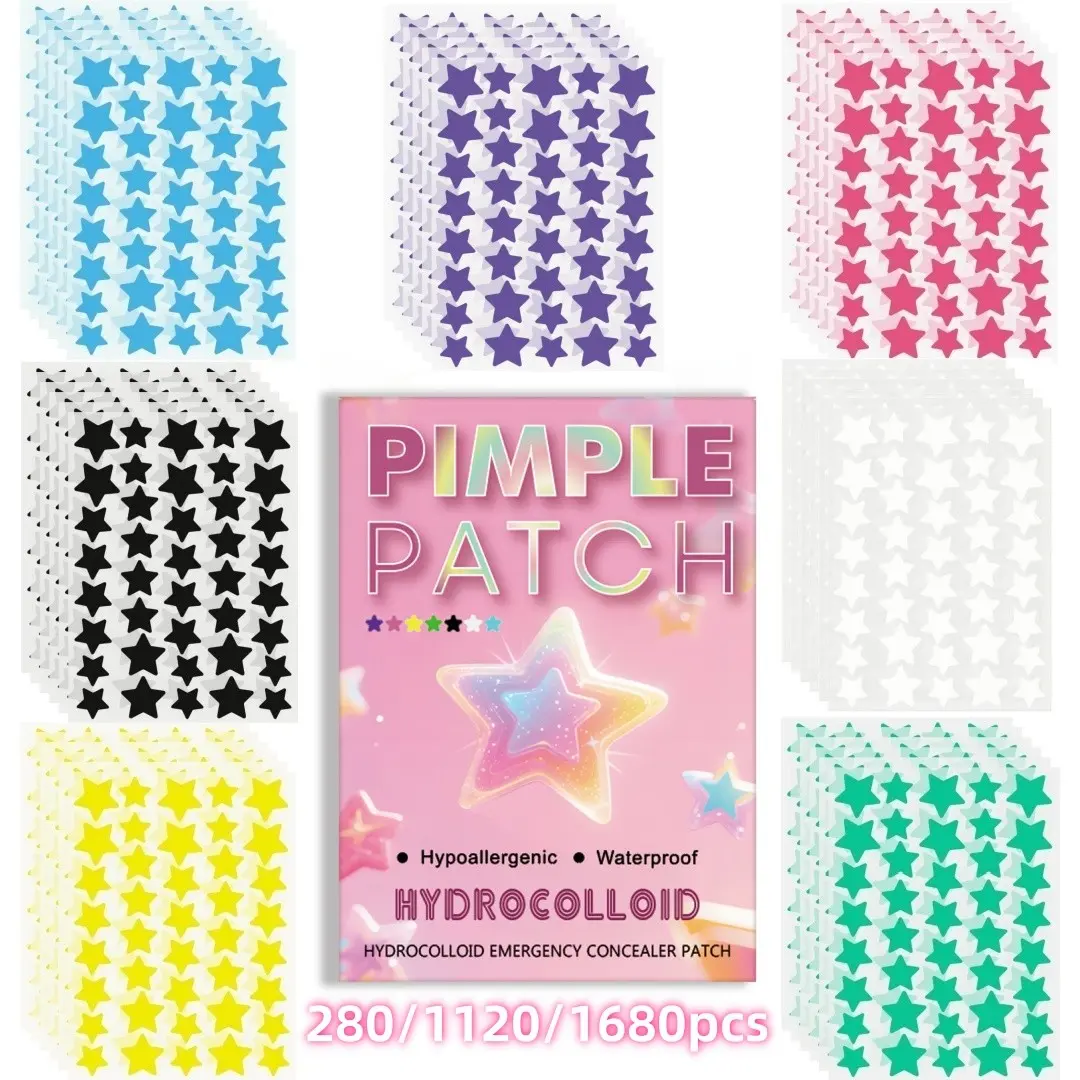 Star Blemish Patches with Salicylic Acid & Tea Tree Oil, Transparent Pimple Patches, Cute Acne Skincare, Facial & Blemish Treatment, Acne Spot, Acne Clearing Products