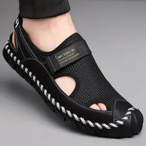 Men's Breathable Mesh Slip-On Sandals - Non-Slip Rubber Sole, Lightweight and Comfortable Summer Beach Shoes, Suitable for Outdoor Sports and Hiking, Casual Shoes |     Fashionable Sandals |     Rubber Sole Sandals