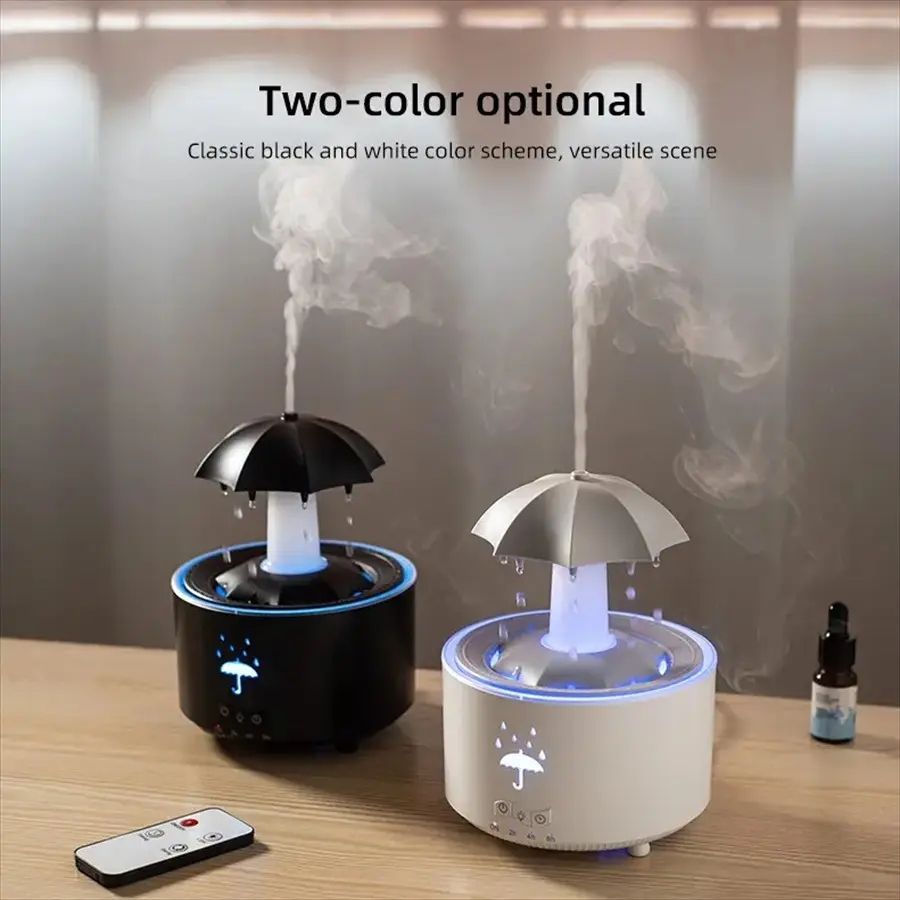 Umbrella Design Aromatherapy Humidifier, Dual Function Aromatherapy, Rotating Water Drop Essential Oil Diffuser, 7 Color LED Bedroom Warm Air Humidifier, Fragrance Aroma Humidifier, Humidifier Diffusers, Aromatherapy Machines, Aromatherapy For Home