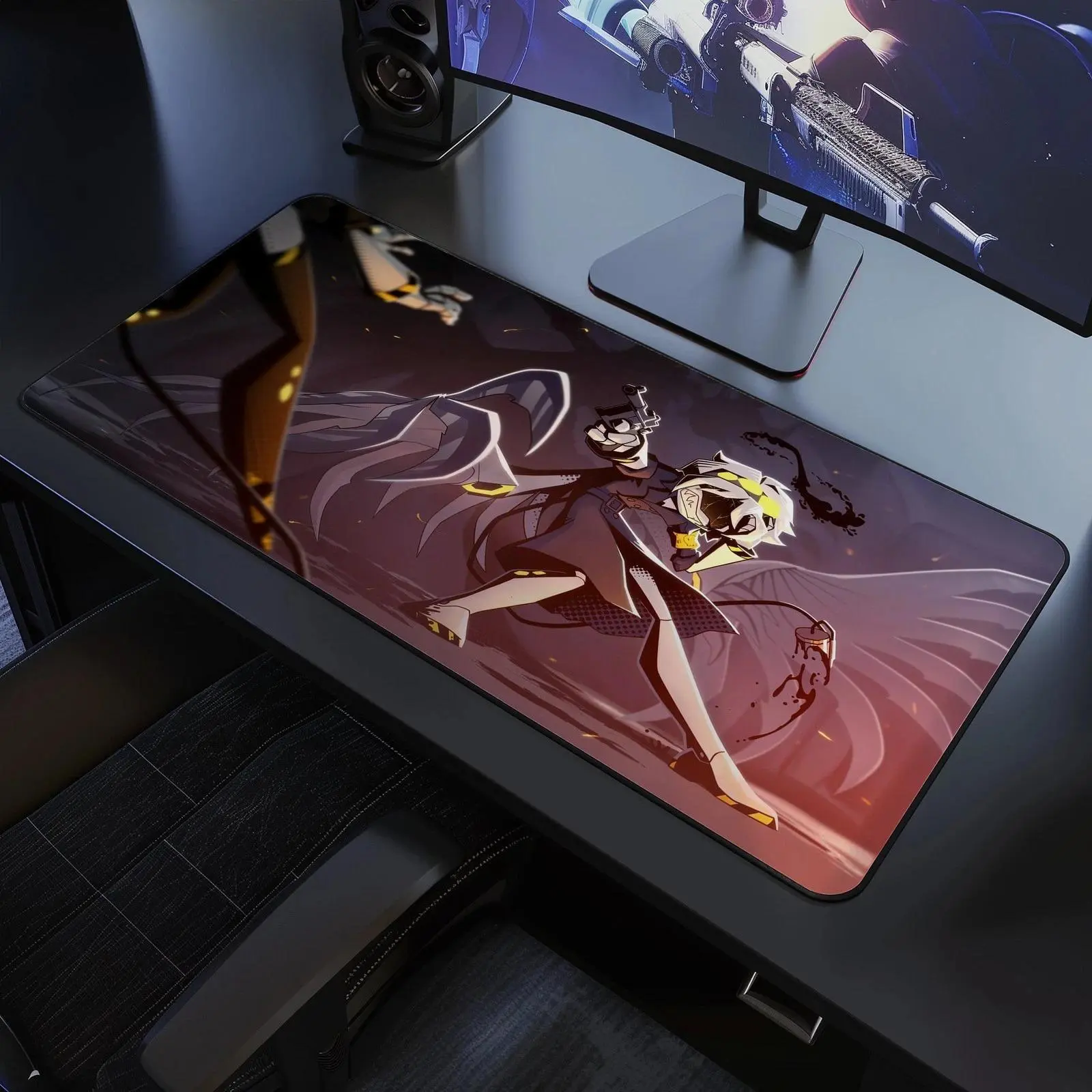 Murder Drones Desk Mat, Uzi V J & N Mousepad XL XXL, Gift for Anime Fans