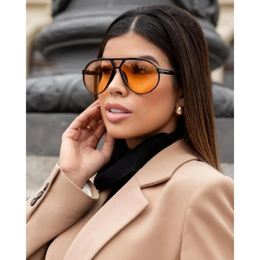 Unisex Oversized Square Frame Aviator Frames Sunglasses 2  display picture 2