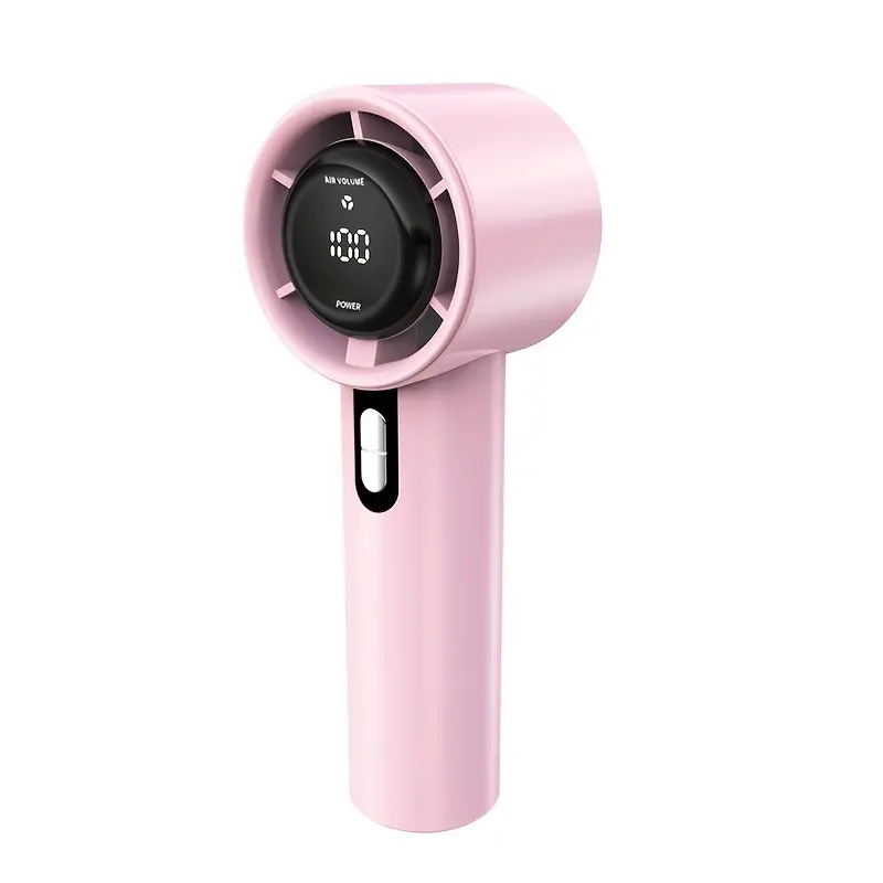 Portable Handheld Silent Adjustable Fan - 1-100 Speed Turbo, 3600mAh Multifunction Rechargeable, Digital Display, USB Port, Space-Saving Cooling Gear for Outdoor Activities Travel Camping Gifts for Adults, Multifunction Rechargeable Fan, Portable Fan, Min