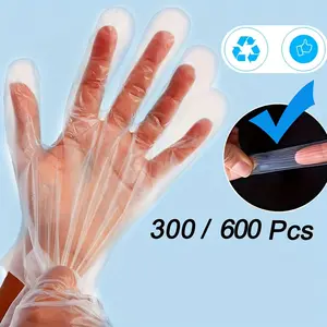 300 Or 600 Units of Single-Use Gloves, Ideal for Outdoor Tasks And Cleaning Jobs