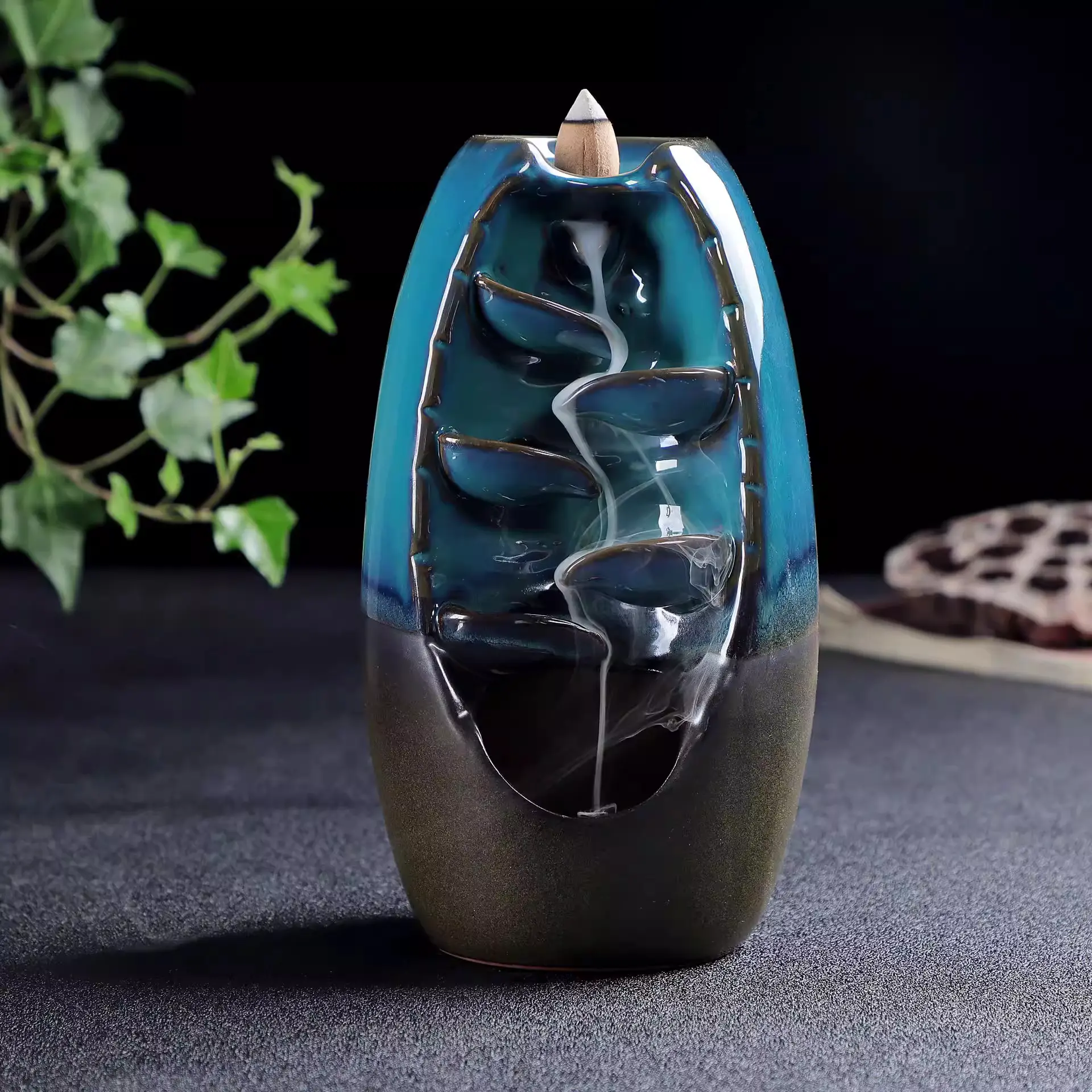 Ceramic Incense Burner Backflow Waterfall Smoke Censer