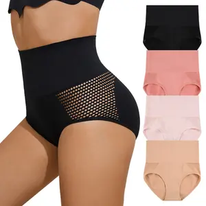 4Pack Tummy Control Shapewear Panty for Women Seamless Body Shaper Panties High Waist Shaping Sexy Underwear Briefs