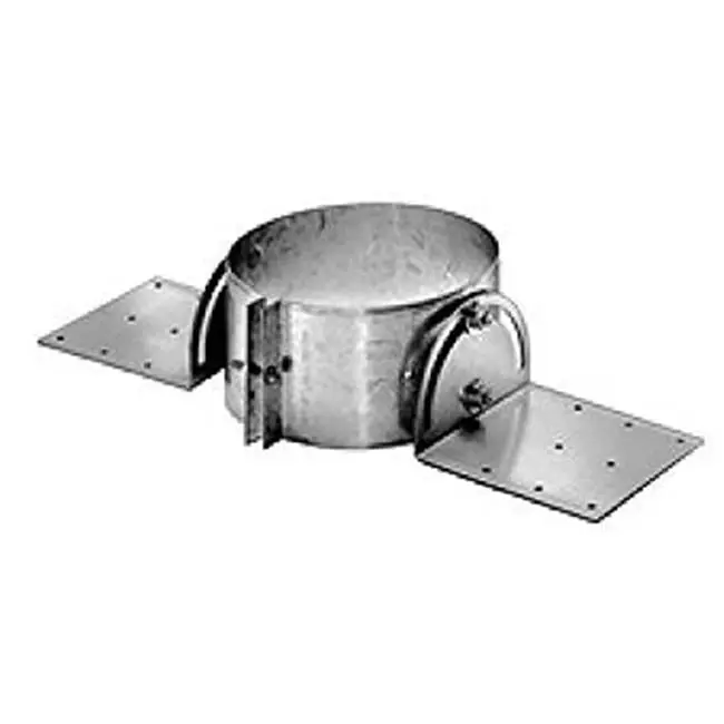 DuraVent DuraTech 6x8 in. Galvalume Metal Rectangular Steel Roof Support Ventilation Part, with Adapters, Restoration Rods, Tools for Black Stove Pipes, Chimney Liners (Home Improvement Supplies)
