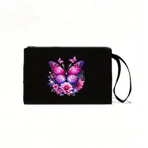 2 pieces butterfly print tote bag set, Stylish Pattern, Including Handy Coin Purse, Perfect For Shopping, Travel & Beach Adventures,Multifunctional women's bag, suitable for daily, travel, shopping, work, gift giving