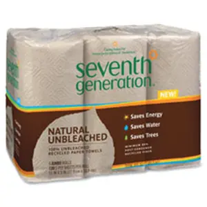 212 MAIN Jumbo Paper Towels - 2-Ply, 120 Sheets per Roll, 6 Rolls per Pack, Natural, Eco-Friendly, Recycled, for Kitchen Use