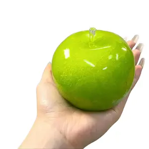 Large Green Apple Moldable Squishy Toy, No Rebound Ice Slush Texture Slow Rise Stress Relief Fidget Toy for Anxiety Calming