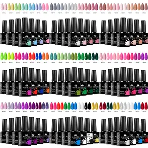 MSRUIOO 7pcs Popular Color Gel Polish Set, 7-Colors Soak Off Nail Gel Polish Home Nail Art, Perfect for Salon & Home Use, Professional Quality Nail Art Supplies, Gel Nails, UV Gel Set