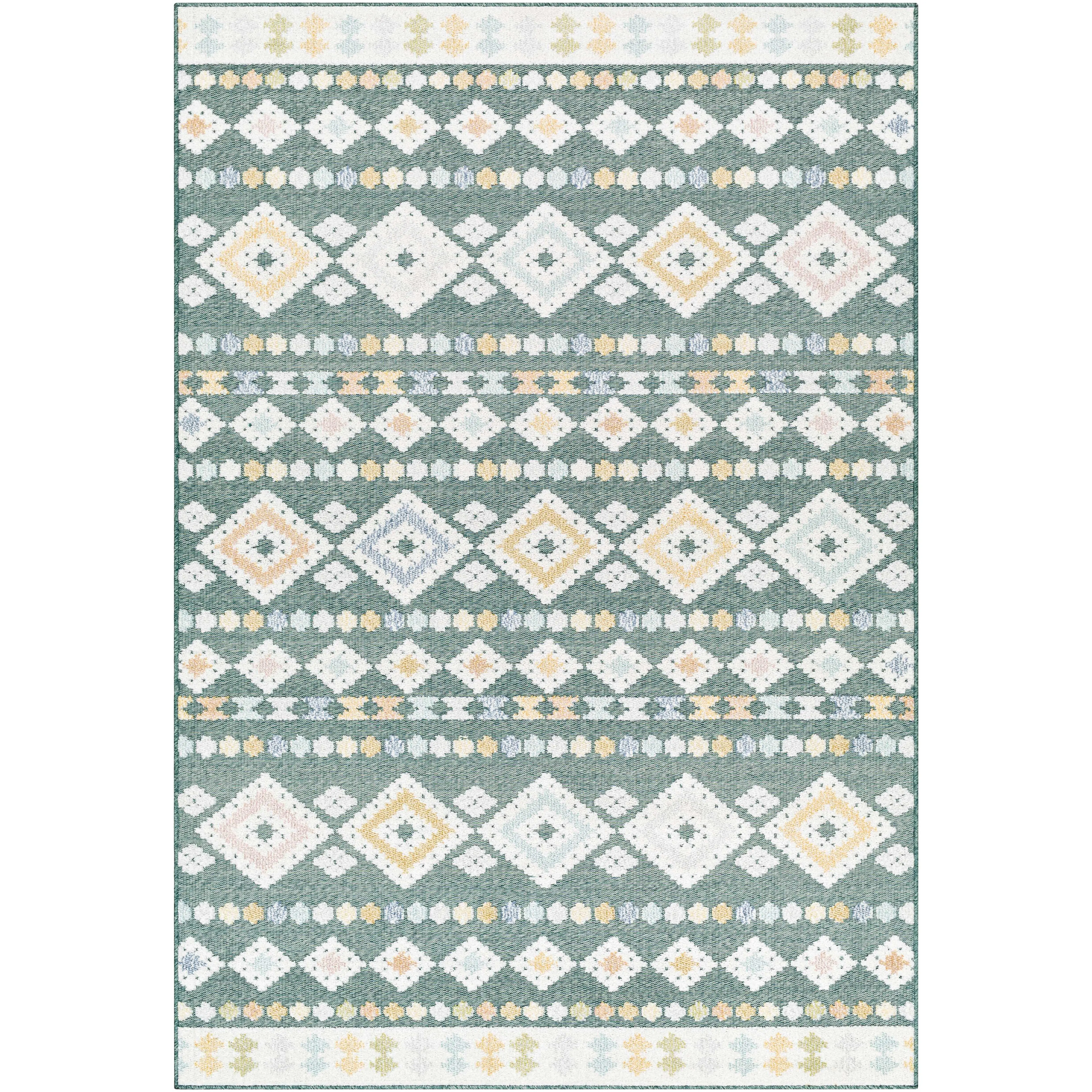 Metta Medium Green Area Rug