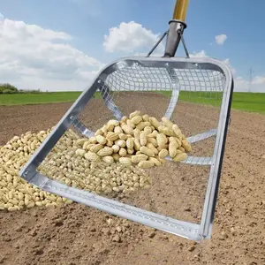 Essential Tool Metal Soil Sifting Mesh Heavy-Duty Easy Grip Soil Sieve Portable Soil Shovel Gardening