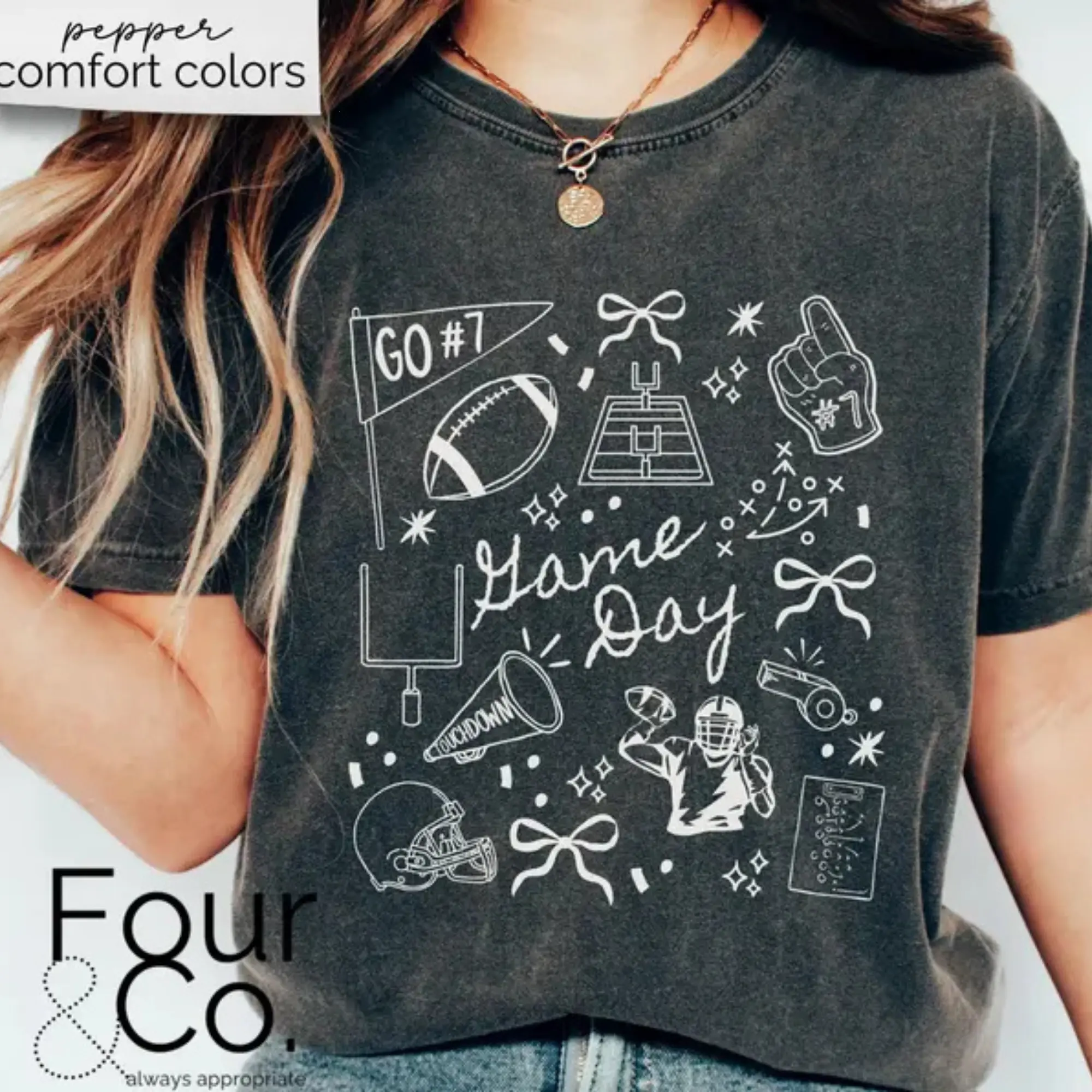 Custom Football Shirt, Comfort Colors Football Shirt, Football Number Shirt