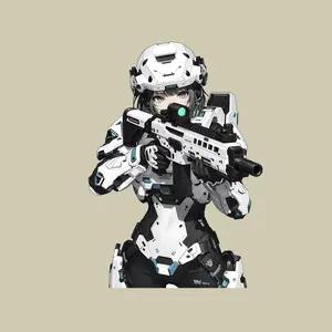 Anime Tactical Sniper Mecha Sticker, Sci Fi Armor Vinyl for PCs, Car Windows & Gaming Setups