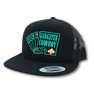 Spade - Black,Teal, and Tan. Yupoong Classic Snapback. Gangster Cowboy Official Product