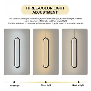 Modern Minimalist Indoor Pendant Light, Adjustable Long Cord Ceiling Lamp, LED / Decorative Lighting for Living Room Bedroom Office