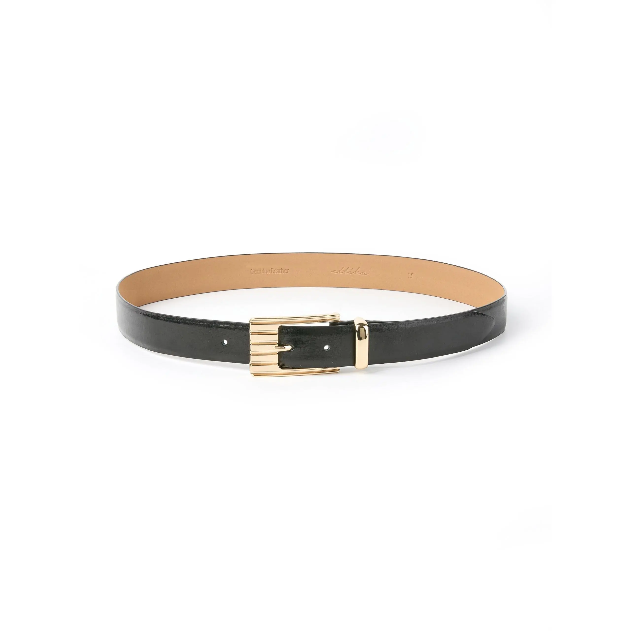 Engraved Rectangle Buckle Belt