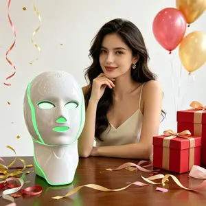 Certified Red Light Mask for Face & Neck LED Facial Lighting USB-C Rechargeable Infrared Mask for Wrinkle Resistance Beauty Photon Home Use Salon Substitute