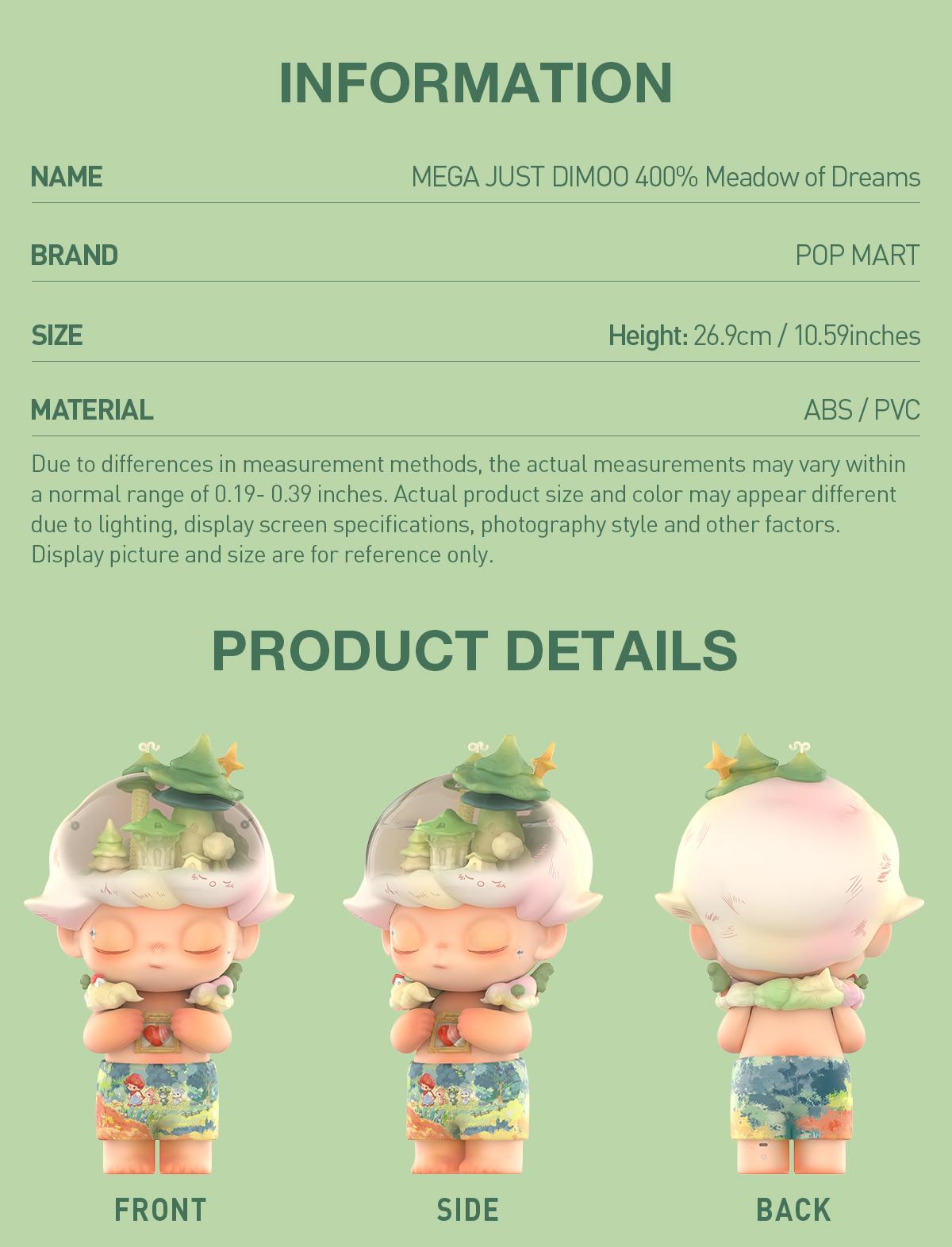 POP MART MEGA JUST DIMOO 400% Meadow of Dreams, Home Decorations