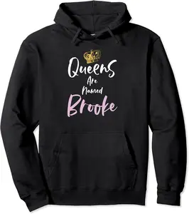 Brooke Name Personalized Women Girl Cute Pink Black Gift Pullover Hoodie - Taliyaannhun Shop 42B08Q4RTJMP