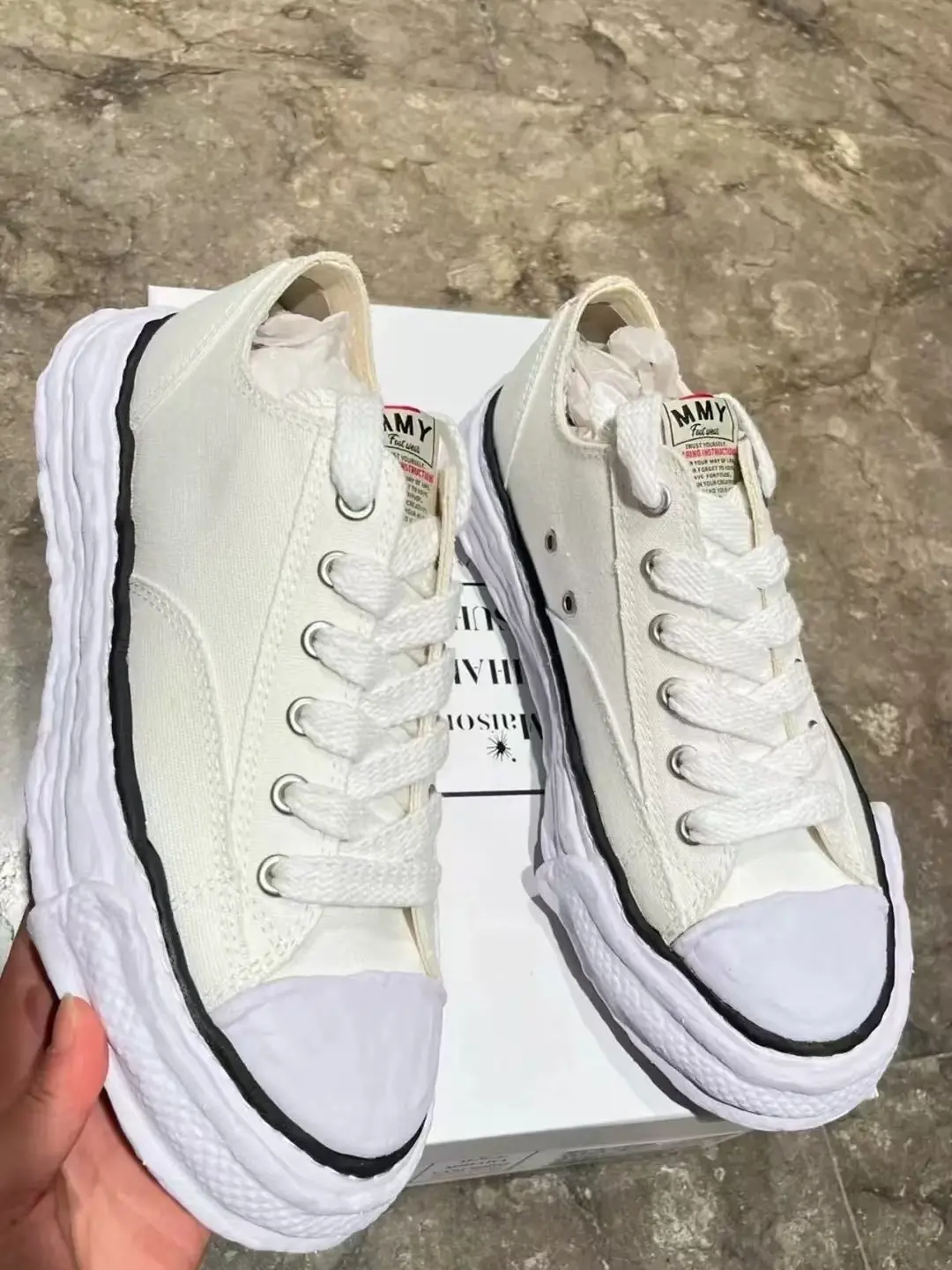 Maison Mihara  Designer Collaboration Sneakers, Classic Dissolve Sole Low Top, Chill Casual Trainers, Anti-Slip Durable Unisex Shoes,