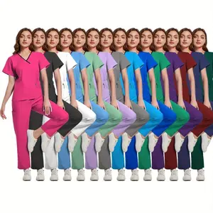 Doctor's Scrub Set Summer Work Clothes Thin Short Sleeve Brush Hand Clothes Health Care Womenswear Uniforms Workwear Comfort