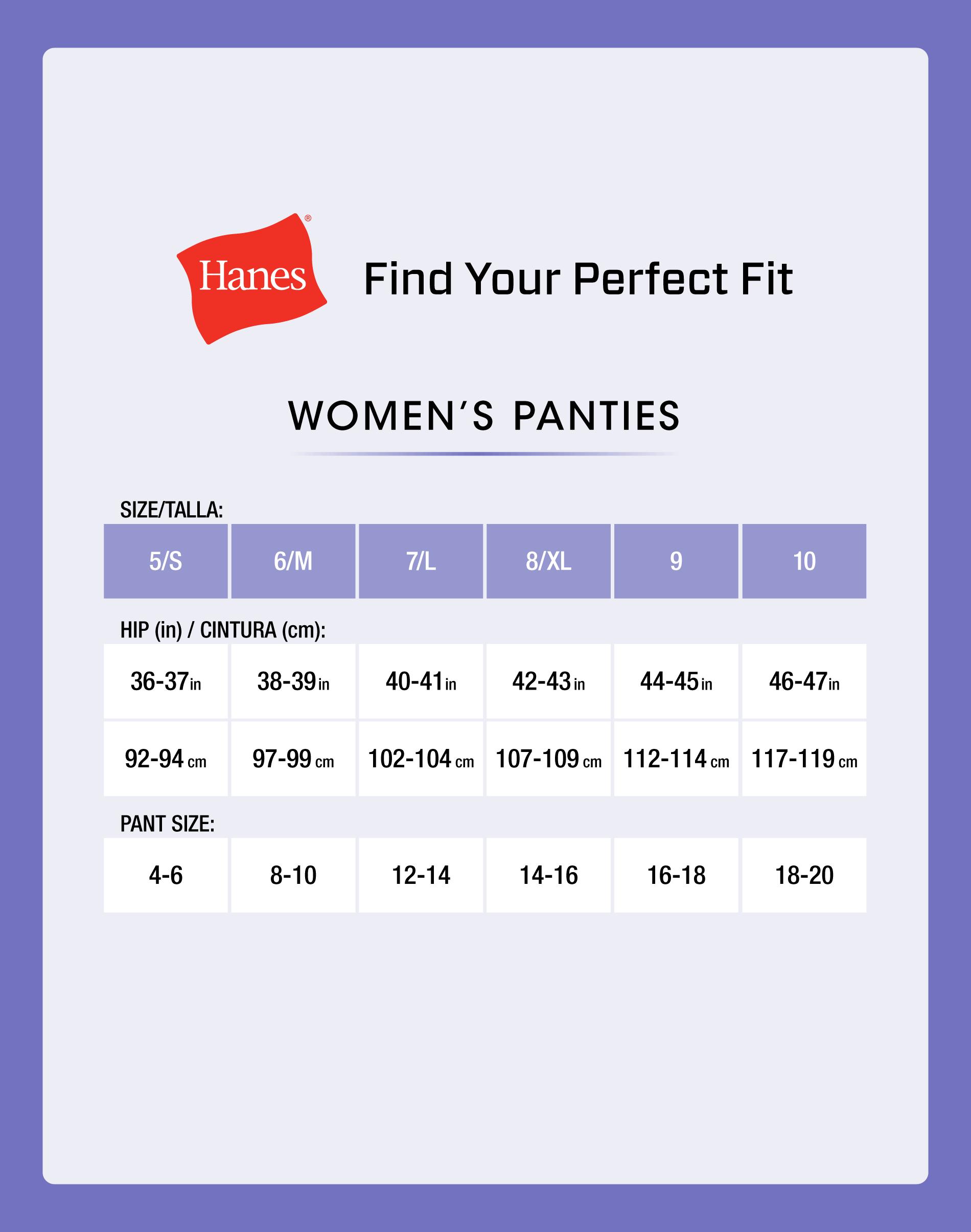 Hanes Comfort, Period. Women's Underwear Briefs Pack, 3-Pack, Light Bladder Leak Protection